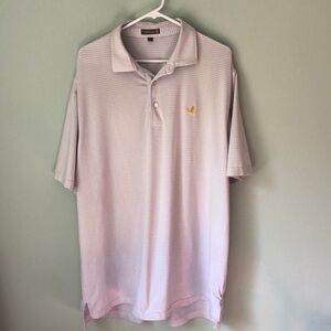 Peter Millar Purple White Stripe Polo Shirt